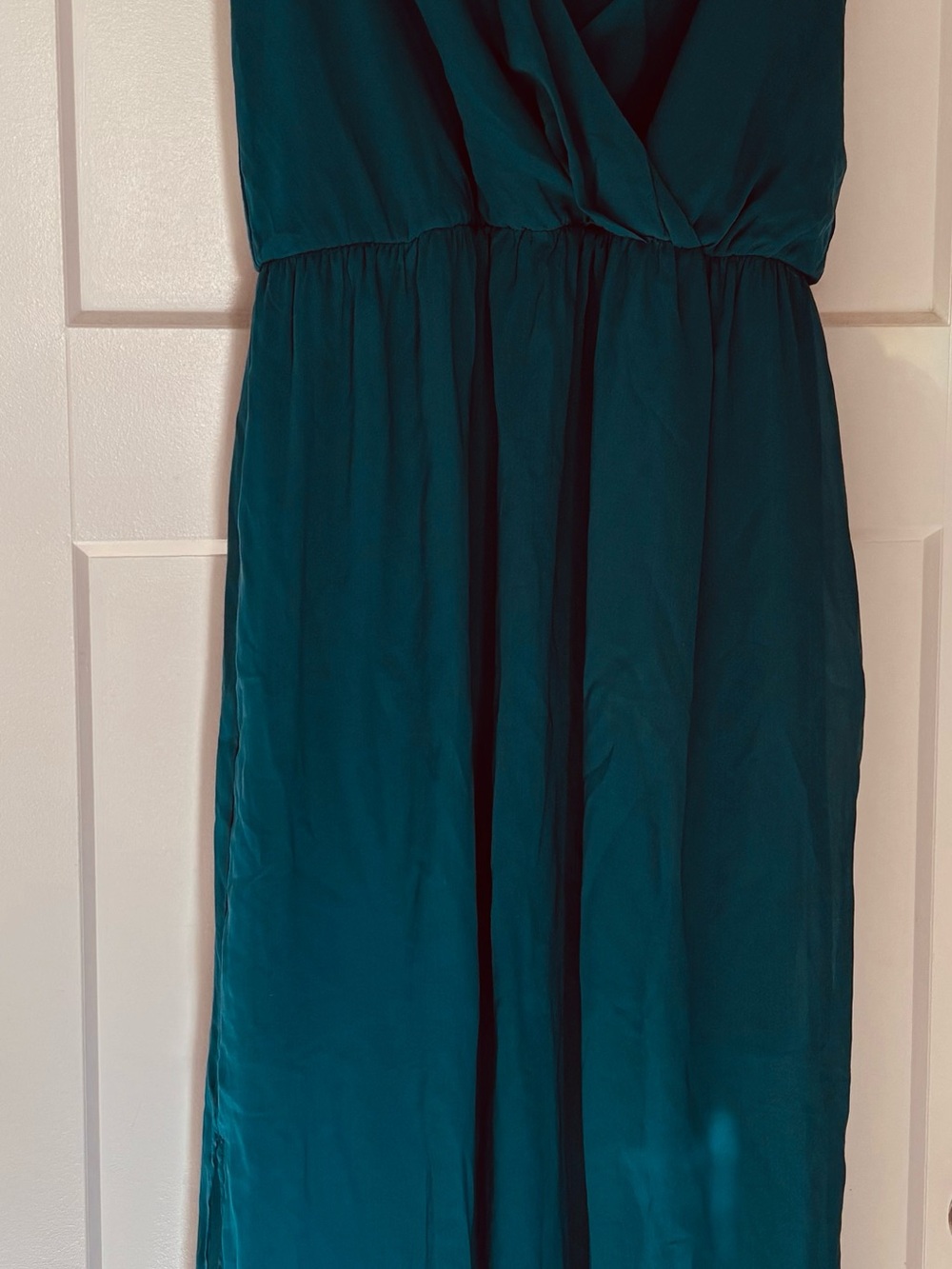 Kismet Teal Sleeveless Draped Maxi Dress